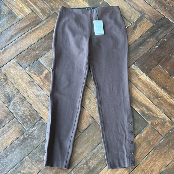Theory Eco New Bistretch mocha button legging